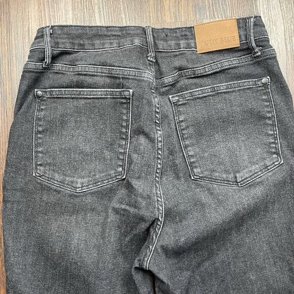 Judy Blue Jeans Womens 13/31 Black Skinny Fit High Rise Dark Wash Stretch - Picture 4 of 12